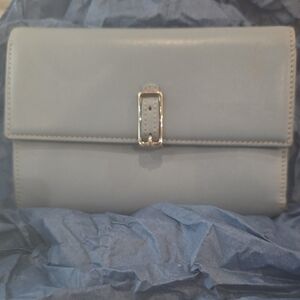 Coach Vintage Made In Spain Pale Blue Compact Wallet